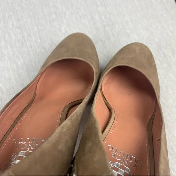 Vince Camuto Malaya Brown Tan Studded Pumps Heels Womens Size 7.5 - Picture 5 of 10